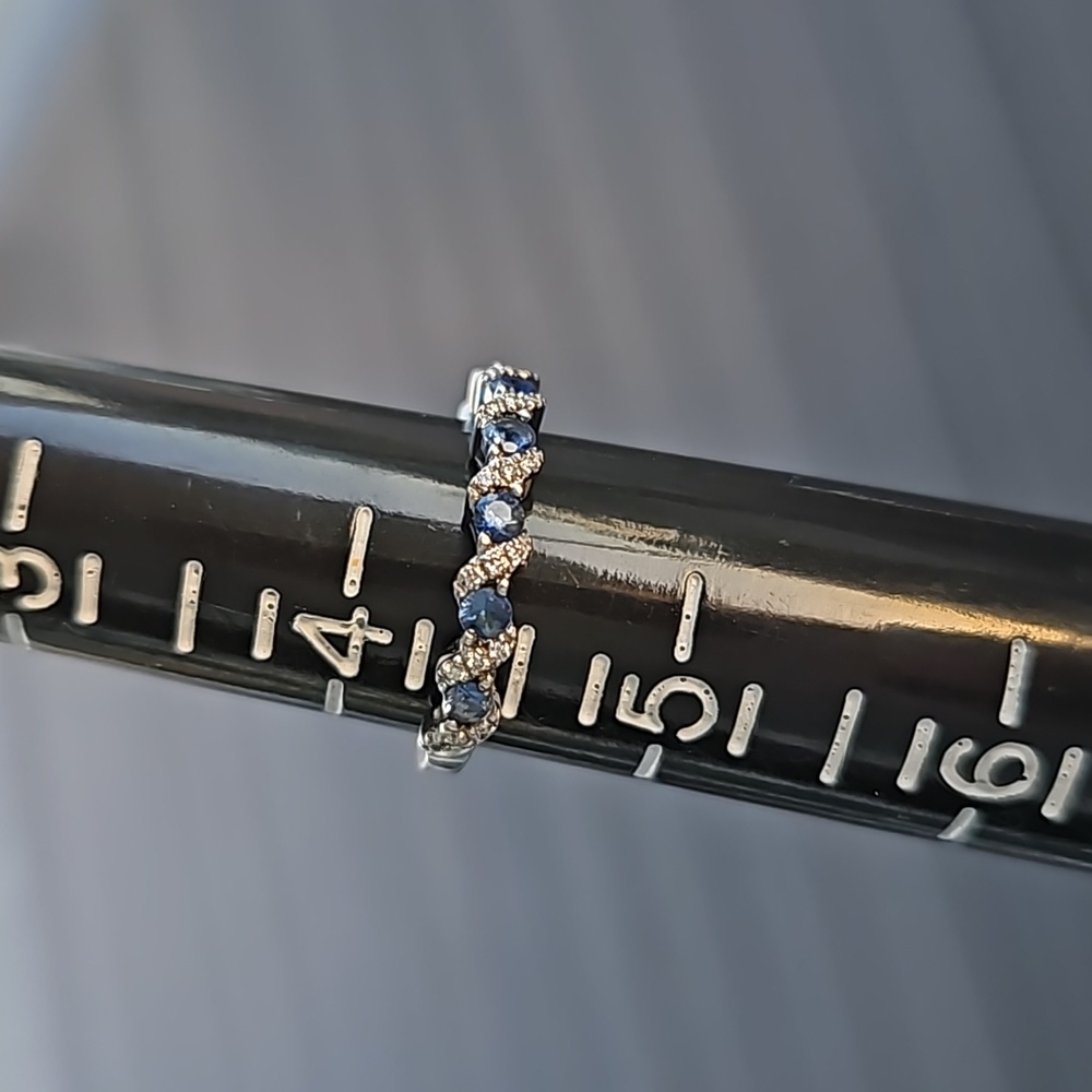 LeVian 14kt Sapphire & Diamond Ring